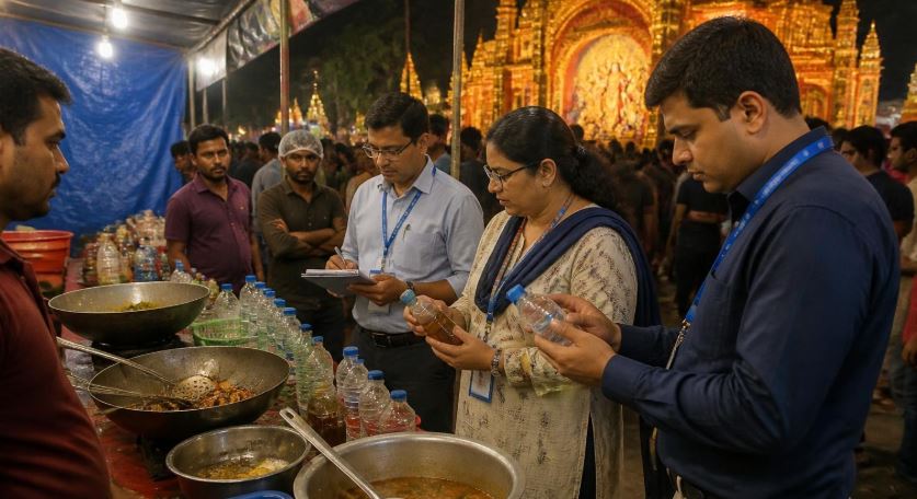 Food Safety Officials Raid Food Stalls at Bhubaneswar&rsquo;s Baramunda Durga Puja Mandap